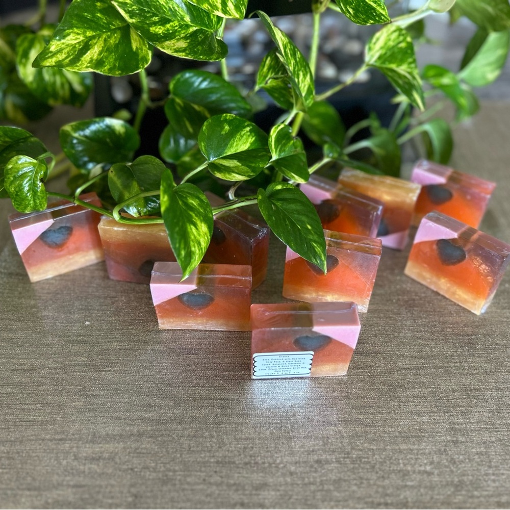 Elianna - An Orange, Pink and Brown Handcrafted Soap Bar - Picture 5 of 5